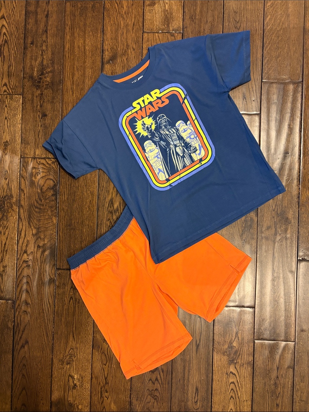 Star Wars Navy Blue and Orange Kids Pajama Set